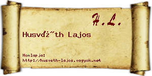 Husvéth Lajos névjegykártya