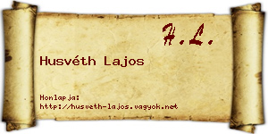 Husvéth Lajos névjegykártya